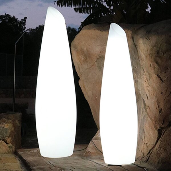 Stojacia lampa Newgarden Fredo s káblom, výška 140 cm, Biela / opálová, Plast, Moderný