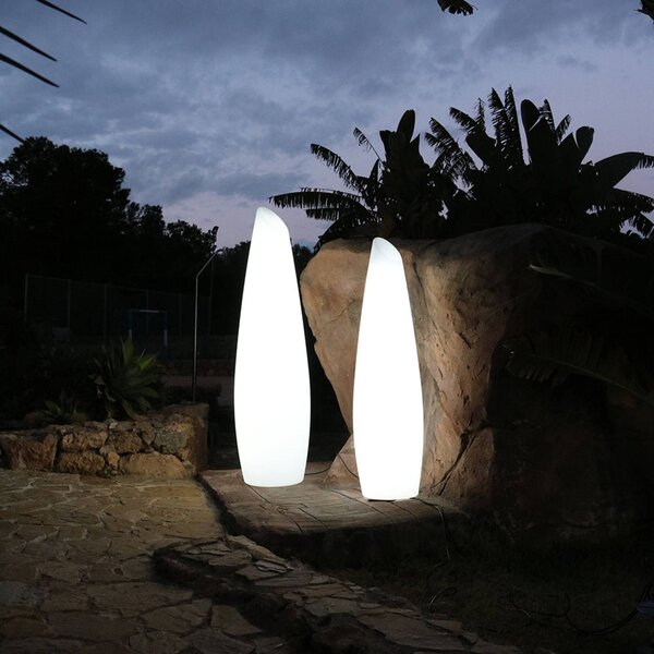 Stojacia lampa Newgarden Fredo s káblom, výška 140 cm, Biela / opálová, Plast, Moderný