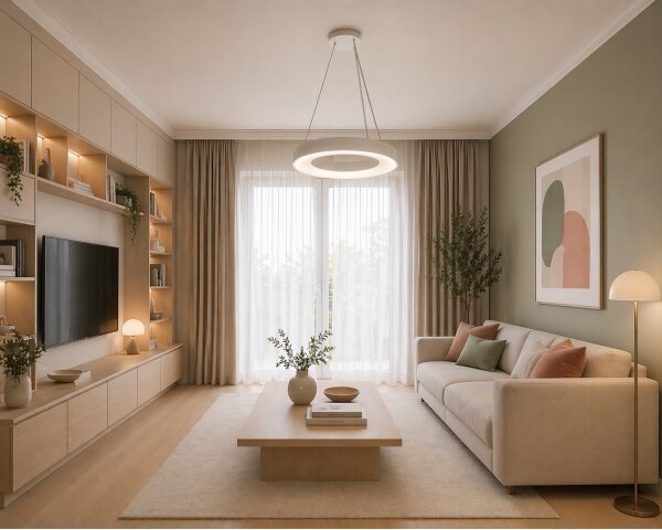 LED luster na lanku DRAX LED/32W/230V 4000K priemer 38 cm biela