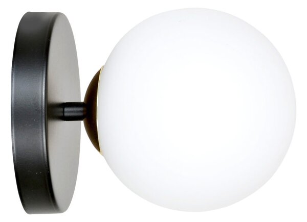 Emibig FLOKI K1 | nástenné svietidlo so sklenenou guľou Farba: Čierna
