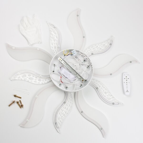 Brilagi - LED Stmievateľný prisadený luster TWIST LED/65W/230V 3000-6500K biela + DO