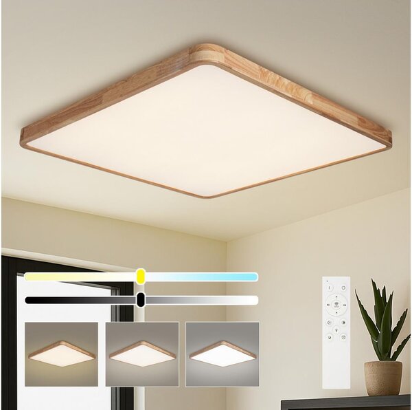 BRILAGI - stmievateľné LED svietidlo WOODLINE SQUARE LED/180W/230V dub 100x100 cm + DO