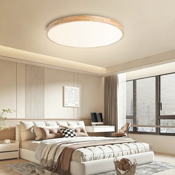 Brilagi - stmievateľné LED svietidlo WOODLINE LED/100W/230V 3000-6000K, dub, priemer 80 cm + diaľkové ovládanie