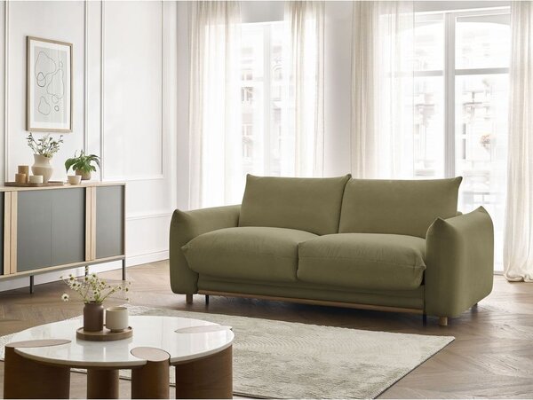 Zelená rozkladacia pohovka 234 cm Ernest – Bobochic Paris