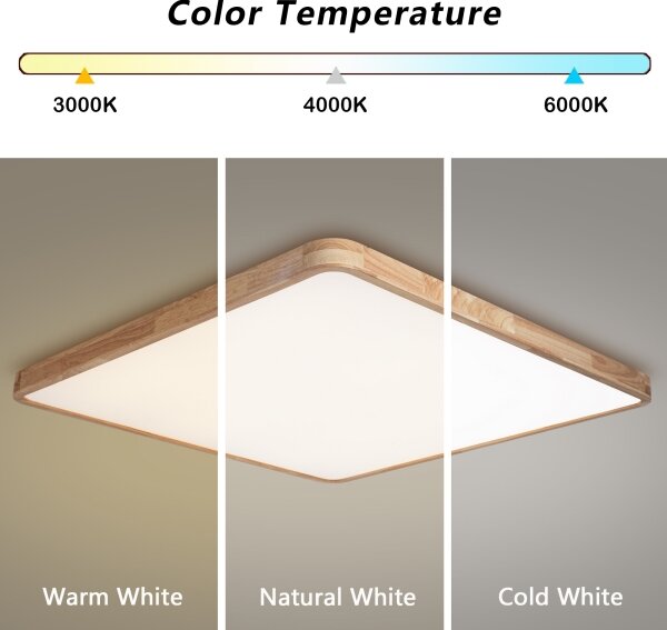 BRILAGI - stmievateľné LED svietidlo WOODLINE SQUARE LED/180W/230V dub 100x100 cm + DO