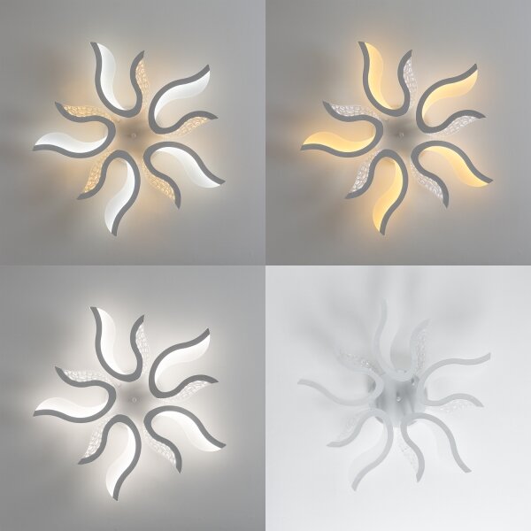 Brilagi - LED Stmievateľný prisadený luster TWIST LED/65W/230V 3000-6500K biela + DO