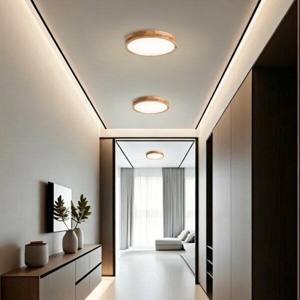 Brilagi - stmievateľné LED svietidlo WOODLINE LED/48W/230V 3000-6000K dub, priemer 40 cm +DO