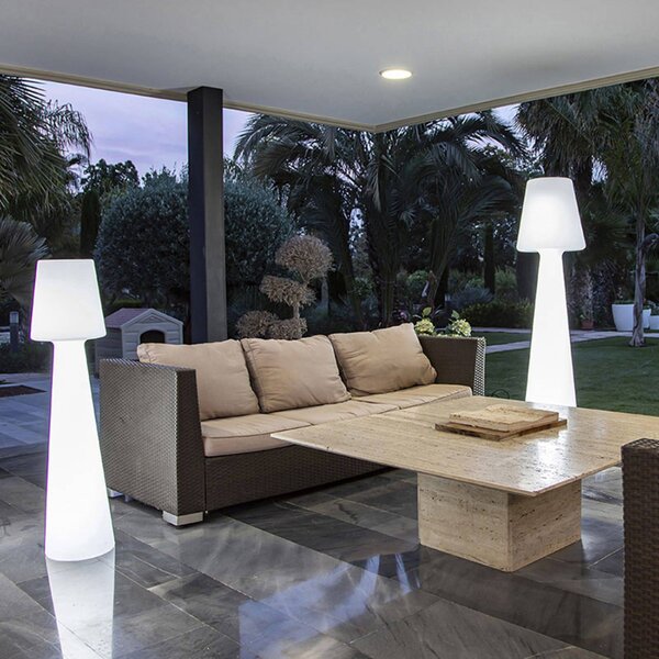 Newgarden Lola stojacia lampa výška 110 cm denné svetlo, Biela / opálová, Plast, Moderný, Stojaca lampa