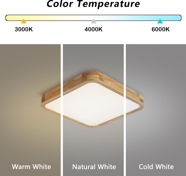 Brilagi - LED stmievateľné svietidlo WOODLINE SQUARE LED/48W/230V dub 40x40 cm + DO