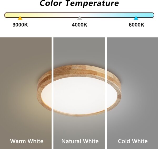 Brilagi - stmievateľné LED svietidlo WOODLINE LED/48W/230V 3000-6000K dub, priemer 40 cm +DO