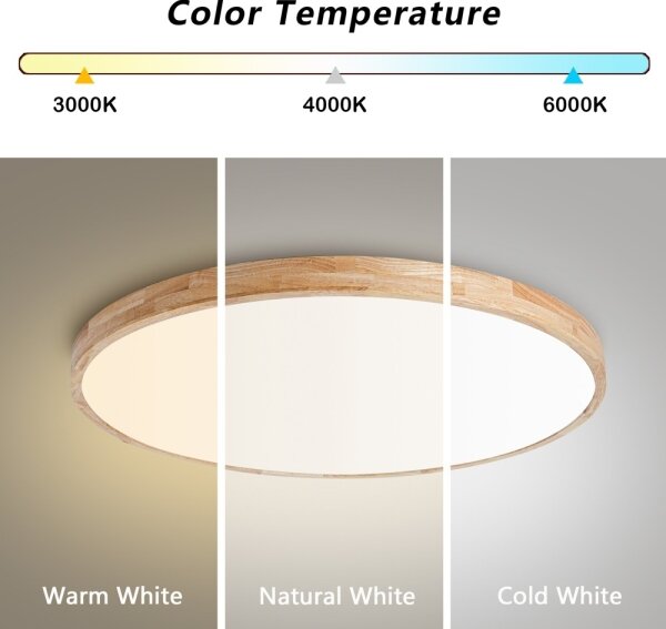 Brilagi - stmievateľné LED svietidlo WOODLINE LED/100W/230V 3000-6000K, dub, priemer 80 cm + diaľkové ovládanie