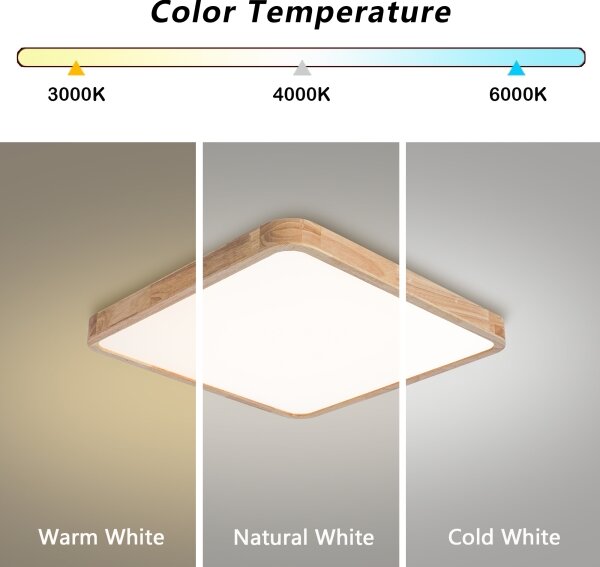 Brilagi - LED stmievateľné svietidlo WOODLINE SQUARE LED/80W/230V dub 60x60 cm + diaľkové ovládanie