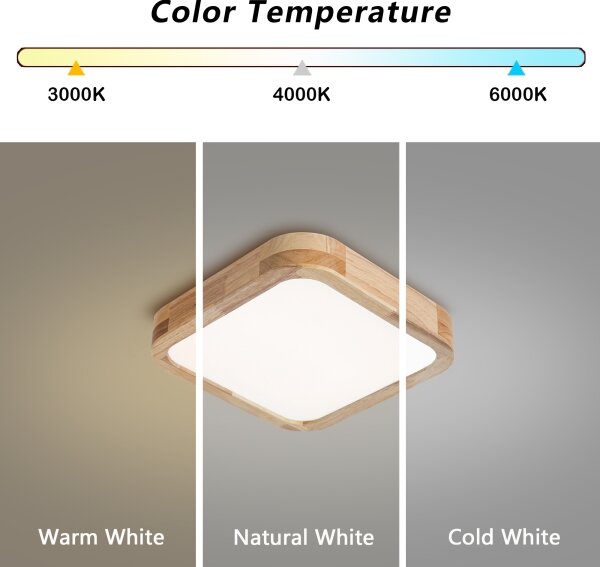 Brilagi - LED stropné svietidlo WOODLINE SQUARE LED/32W/230V 3000/4000/6000K dub 30x30