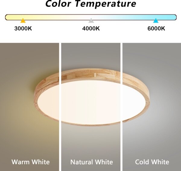 Brilagi - LED stmievateľné svietidlo WOODLINE LED/72W/230V 3000-6000K dub, priemer 60 cm + diaľkové ovládanie