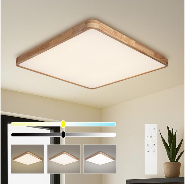 Brilagi - Stmievateľné LED svietidlo WOODLINE SQUARE LED/100W/230V dub 80x80 cm + DO