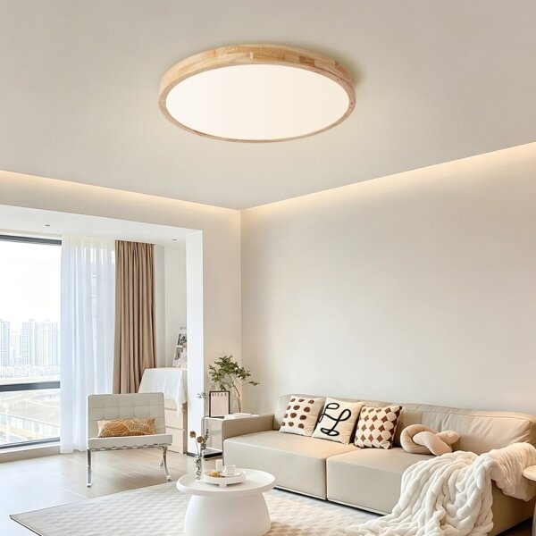 Brilagi - LED stmievateľné svietidlo WOODLINE LED/72W/230V 3000-6000K dub, priemer 60 cm + diaľkové ovládanie