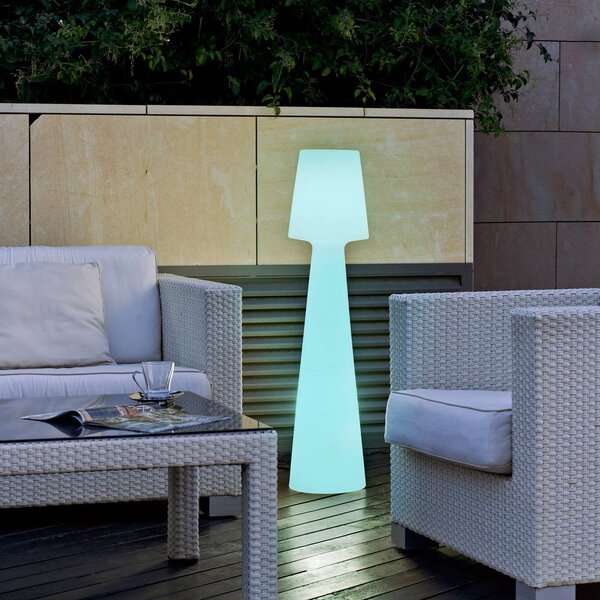 Newgarden Stojacia lampa Lola LED, dobíjateľná batéria, výška 110 cm, Biela / opálová, Plast, Moderný, Stojaca lampa