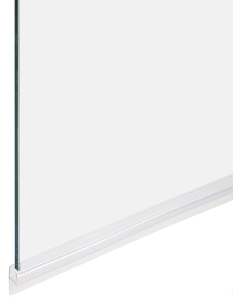 Sprchová zástena na vaňu strieborná priehľadná tvrdené sklo hliník 140 x 70 cm nastaviteľná minimalistický dizajn kúpeľňa