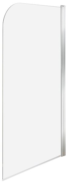 Sprchová zástena na vaňu strieborná priehľadná tvrdené sklo hliník 140 x 70 cm nastaviteľná minimalistický dizajn kúpeľňa