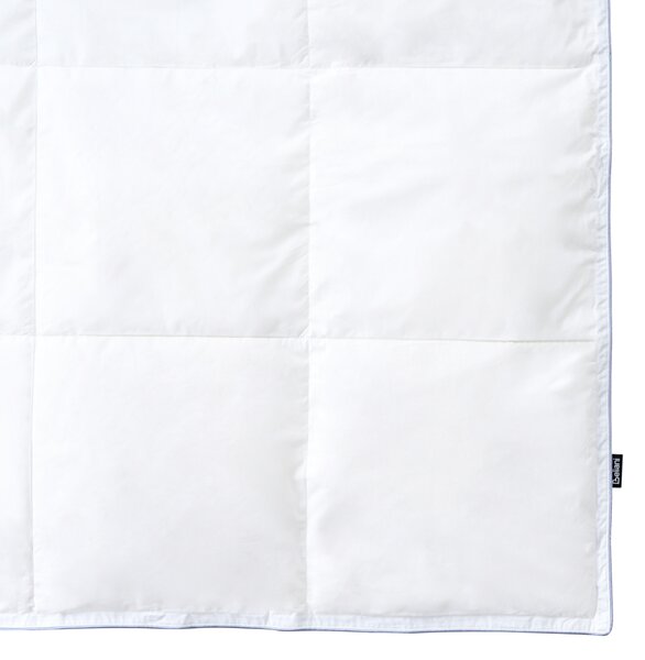Prikrývka na spanie ľahko hrejivá letná biela kačacie perie a páperie 150 x 200 cm luxusná prírodná výplň