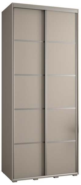 Šatníková skriňa INDIRA 4 - 110/45 cm, kašmír / strieborná
