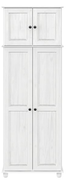 Skriňa 2-dverová 8860BK biely lak, kovové úchytky