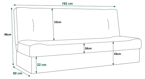 Rozkladacia pohovka BIRMA - šedá / formula