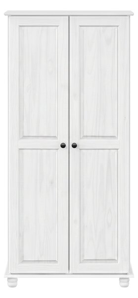 Skriňa 2-dverová 8860BK biely lak, kovové úchytky