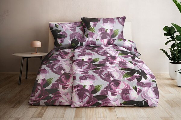 GRUND PEONIA - Obliečky ružové Rozmer: 140x200+70x90 cm