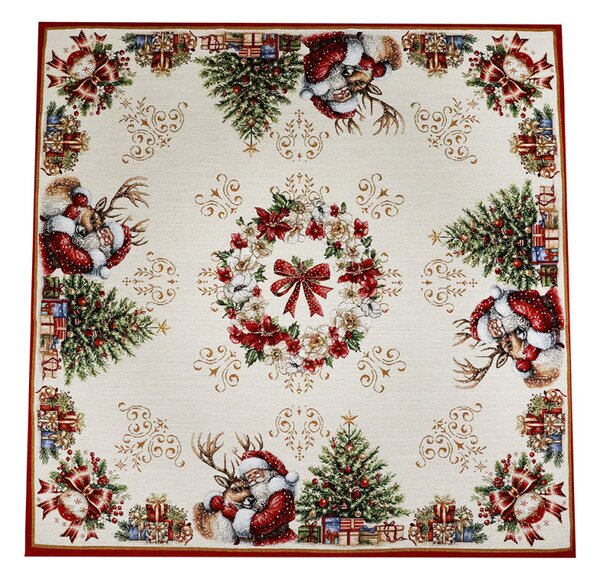Luxusný gobelínový obrus na stôl s lurexom Santa Farba Viacfarebná Rozmery 90x90 cm
