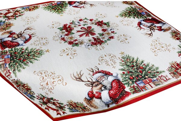 Luxusný gobelínový obrus na stôl s lurexom Santa Farba Viacfarebná Rozmery 90x90 cm