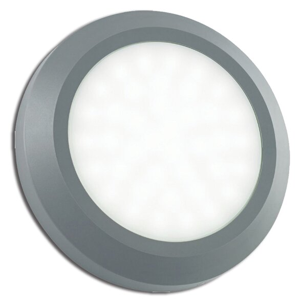 ACA DECOR Vonkajšie nástenné LED svietidlo SLIM Grey 2,8W/230V/3000K/180Lm/110°/IP65/kruhové šedá