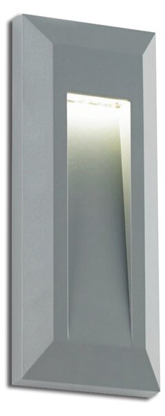 ACA DECOR Vonkajšie nástenné LED svietidlo SLIM Grey 0,7W/230V/3000K/60lm/65°/IP65/šedé