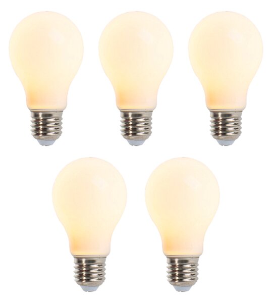 Sada 5 stmievateľných LED žiaroviek E27 A60 matná 5W 380lm