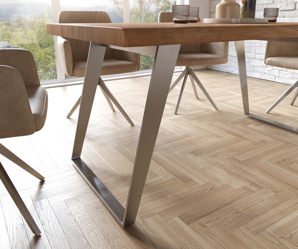 DELIFE Jedálenský stôl Edge 160x90 XL akácia prírodná nerezová oceľ šikmý Live-Edge