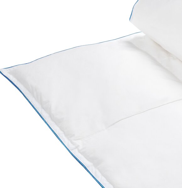 Prikrývka na spanie ľahko hrejivá letná biela kačacie perie a páperie 200 x 200 cm luxusná prírodná výplň