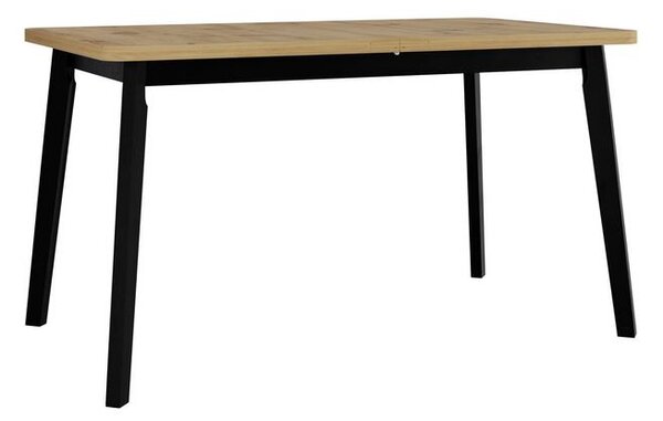 Rozkladací stôl do jedálne 140x80 cm AMES 6 - dub artisan / čierny