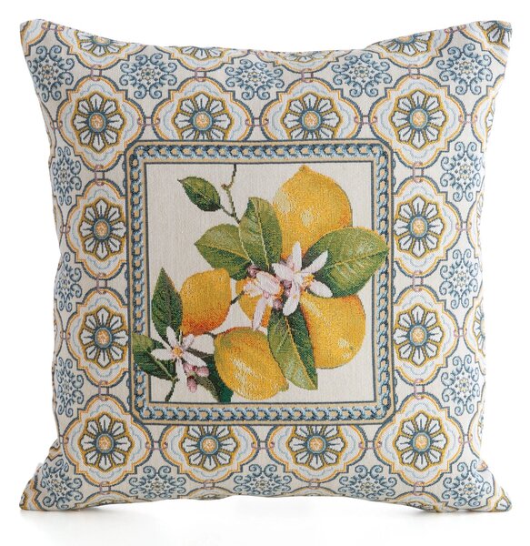 GOBELÍNOVÁ DEKORAČNÁ OBLIEČKA NA VANKÚŠ LEMON1 45X45 CM VZOROVANÁ
