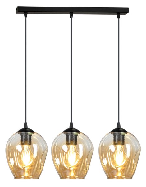 Emibig ISTAR 3 | dizajnová sklenená závesná lampa Farba: Čierna / medová