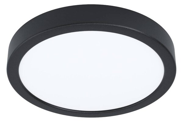 EGLO connect Smart LED svietidlo Fueva 6-Z, čierne, Ø21cm, Čierna, Obývacia izba / jedáleň, Plast, Moderný, Závesné svietidlo