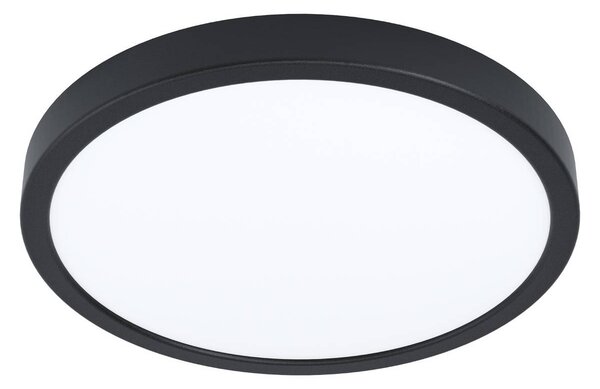 EGLO connect Smart LED svietidlo Fueva 6-Z, čierne, Ø27cm, Čierna, Obývacia izba / jedáleň, Plast, Moderný, Závesné svietidlo