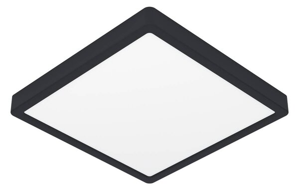EGLO connect Smart LED svietidlo Fueva 6-Z, čierne, 29 cm, Čierna, Obývacia izba / jedáleň, Plast, Moderný, Stropné svetlo