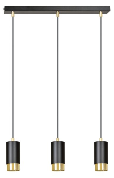 Emibig FUMIKO 3 | dizajnová závesná lampa Farba: Čierna / Zlatá