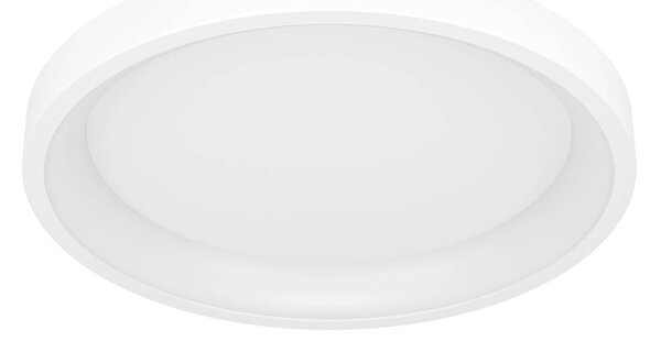 EGLO connect Smart-LED stropné svietidlo Loretello-Z, okrúhle, biele, Biela / opálová, Obývacia izba / jedáleň, kov, Moderný, Závesné svietidlo