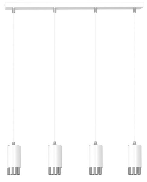 Emibig FUMIKO 4 | dizajnová závesná lampa Farba: Biela / chróm