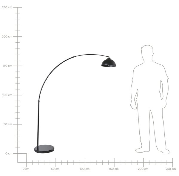 Stojaca lampa čierna mramorový podstavec kovová konštrukcia nastaviteľné tienidlo moderný štýl obývacia izba spálňa