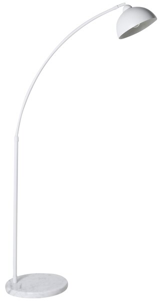 Stojaca lampa biela mramorový podstavec kovová konštrukcia nastaviteľné tienidlo moderný štýl obývacia izba spálňa