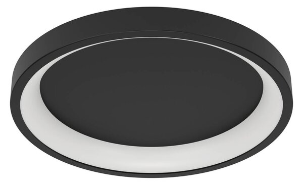 EGLO connect Smart-LED stropné svietidlo Loretello-Z, okrúhle, čierne, Čierna, Obývacia izba / jedáleň, kov, Moderný, Závesné svietidlo