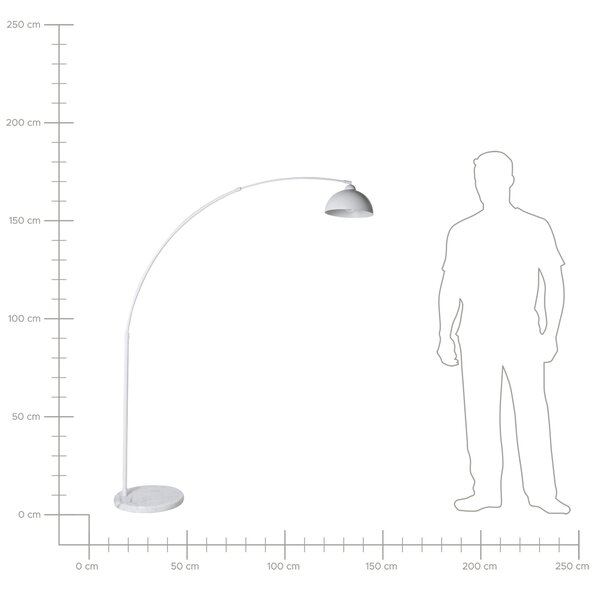 Stojaca lampa biela mramorový podstavec kovová konštrukcia nastaviteľné tienidlo moderný štýl obývacia izba spálňa