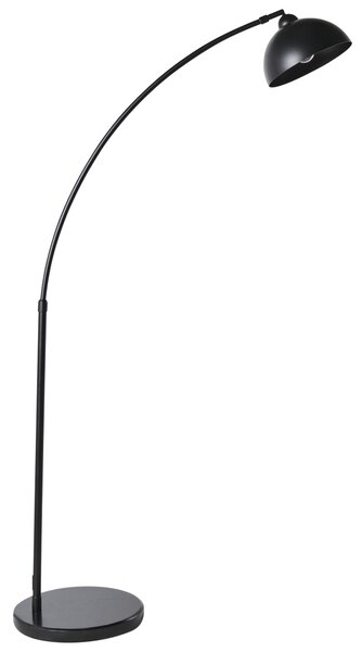 Stojaca lampa čierna mramorový podstavec kovová konštrukcia nastaviteľné tienidlo moderný štýl obývacia izba spálňa
